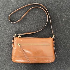 HOBO saddle brown genuine leather crossbody
